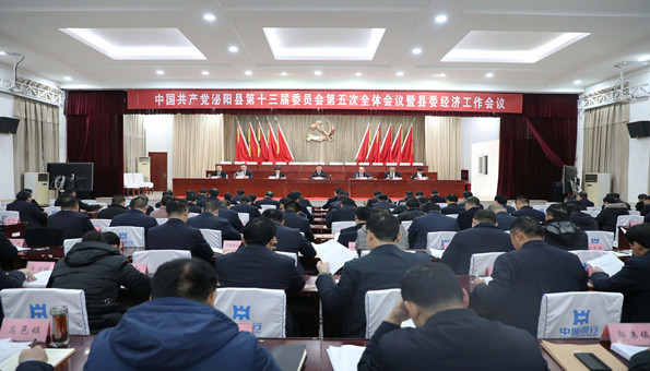 泌阳县委第十三届委员会第五次全体会议暨县委经济工作会议召开